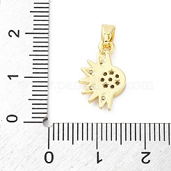 Pendentifs avec zircon cubiques à micro-pavés en laiton&nbsp;KK-S510-12G