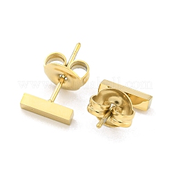 Pendientes de botón de acero inoxidable 304 con revestimiento iónico (IP) para mujer&nbsp;EJEW-A108-03G
