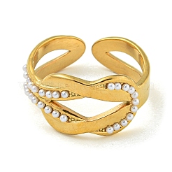 Anillos abiertos de acero inoxidable 304 con revestimiento iónico (IP)&nbsp;RJEW-K283-05G