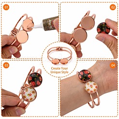 Accessoire de bricolage de bracelet en laiton&nbsp;MAK-WH0006-01RG