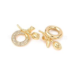 Pendentifs en laiton zircon cubique transparent&nbsp;KK-G543-19G-02