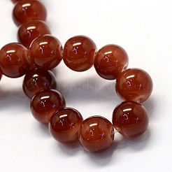 Perles rondes en verre imitation jade&nbsp;X1-DGLA-Q021-8mm-11