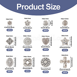 Perline in lega di stile tibetano 120 pz 12 stili&nbsp;TIBE-TA0001-28