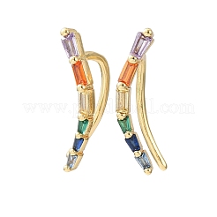 Ohrstecker mit Crawler-Design und Pavé-Fassung aus Messing und Zirkonia&nbsp;KK-CBAA351-02G