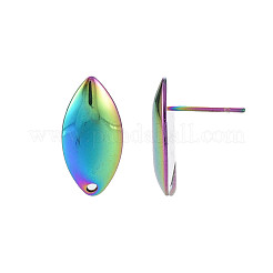 Ohrstecker-BeZubehör aus Edelstahl 304 in rianbow-Farbe&nbsp;STAS-N098-021