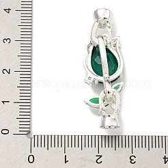 Micro pavé di ottone trasparente cubic zirconia piegato su fermagli&nbsp;KK-U037-16P-01