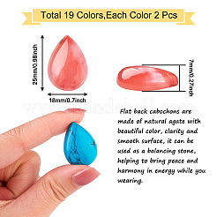 38 Stück Edelstein-Cabochons in 19 Stilen&nbsp;G-FW0001-04