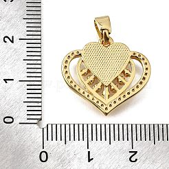 Messing Micro Pave Zirkonia ABS Imitation Perle Anhänger&nbsp;KK-D328-03G-C