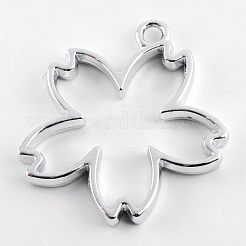 Rack-Beschichtung Legierung Sakura Anhänger mit offener Rückseite&nbsp;PALLOY-S047-36D-FF