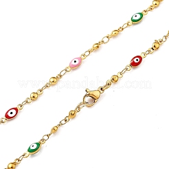 Unisex-Rosenkranzketten aus Edelstahl 304&nbsp;NJEW-L457-002G