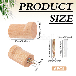 Patère en bois&nbsp;AJEW-WH0871-56A