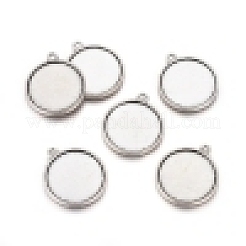 Tibetischen stil Anhänger Fassungen für Cabochons&nbsp;LS-TIBEP-LF1653YKG-AS-FF