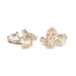 Pendentifs en laiton zircon cubique transparent&nbsp;KK-K351-40G