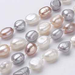 Natürliche Perle Perlenketten&nbsp;NJEW-P149-01C