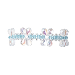 Bracelets tressés en perles bicônes en cristal autrichien imitation pour femmes&nbsp;BJEW-MZ00177-02