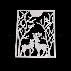 Le rectangle avec le renne de Noël / cadre de stern de découpage en acier au carbone meurt des pochoirs&nbsp;DIY-F032-02