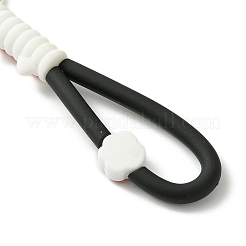 Schlüsselanhänger aus PVC und Eisenlegierung mit Karabinerverschluss und Katzenpfotenabdruck&nbsp;KEYC-JKC01105-02