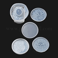 Moules de tapis de tasse de silicone de thème d'halloween&nbsp;DIY-E066-01