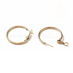 Orecchini a cerchio in acciaio inossidabile 304 con placcatura sotto vuoto pvd&nbsp;STAS-S078-08-30mm
