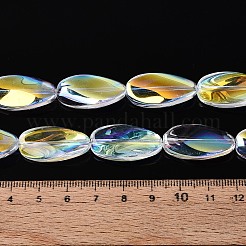 Galvanisieren transparente Glasperlen Stränge&nbsp;EGLA-N055-02B