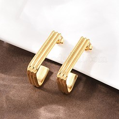 Trapezförmige Ohrstecker aus 304 Edelstahl&nbsp;EJEW-P324-13G