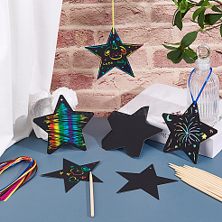 Stern-Kratzbasteln für Kinder&nbsp;DIY-WH0740-68