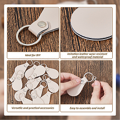 DIY-Schlüsselanhänger-Sets aus tropfenförmigem PU-Leder&nbsp;DIY-FH0007-82
