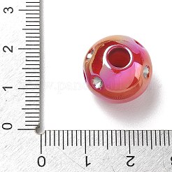Sertissage de strass européens en acrylique opaque plaqué UV&nbsp;AC-CBA6658-06