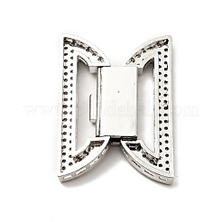 Messing Micro Pave klare Zirkonia Falte über Verschlüsse&nbsp;KK-G414-07P