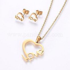 304 Edelstahl Schmucksets&nbsp;SJEW-O090-23