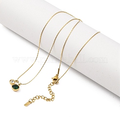 Placage ionique (IP) en acier inoxydable 304 avec colliers pendentifs&nbsp;NJEW-K255-29G