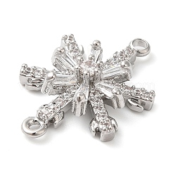 Verbindungsanhänger mit durchsichtigem Zirkonia-Pavé aus Messing&nbsp;KK-G503-28P