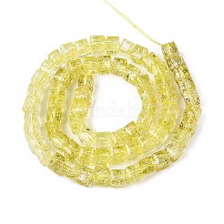 Brins de perles de verre transparentes craquelées&nbsp;GLAA-N062-6mm-05