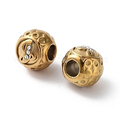 Cuentas europeas de rhinestone de acero inoxidable 304 con revestimiento iónico (IP)&nbsp;STAS-A092-10T-G