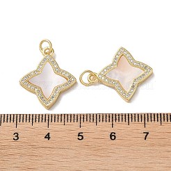 Pendentifs en laiton zircon cubique transparent&nbsp;KK-B083-17G-01