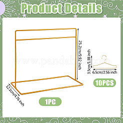 10 Stück Mini-Kleiderbügel aus Eisen für Puppen und 1 Stück Kleiderständer für Puppenkleidung&nbsp;DIY-FH0006-65