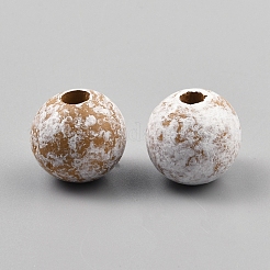 Perles européennes à grand trou en bois&nbsp;WOOD-WH0042-22