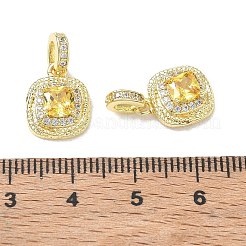 Messing-Anhänger mit Mikropavé-Fassung aus gelben Zirkonia&nbsp;CU-CBA6305-08G