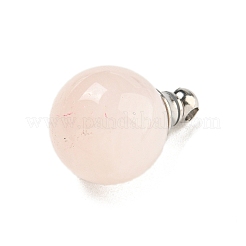 Pendenti per bottiglie di profumo di quarzo rosa naturale&nbsp;G-K338-22P-02