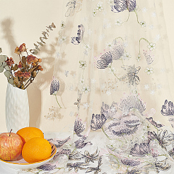 Fiori ricamati in tessuto di pizzo di tulle di poliestere&nbsp;DIY-WH0449-31A