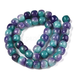 Teñidos naturales blancas abalorios de jade hebras&nbsp;G-T138-D19