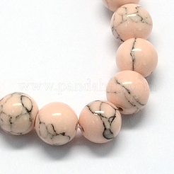 Tinti turchese sintetico filoni gemma tallone&nbsp;TURQ-R032-8mm-XSS05