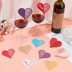 70 Stück Tischkarten aus Papier in 7 Farben&nbsp;DIY-FG0005-55
