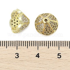 Messing Micro Pave Zirkonia Bead Cap&nbsp;KK-K297-42G