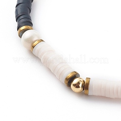 Bracelets extensibles en perles heishi en pâte polymère&nbsp;BJEW-JB06145-02