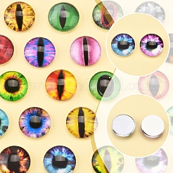 60 Stück halbrund mit Augenglas-Cabochons&nbsp;GGLA-FS0001-16A