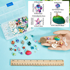 DIY-Armband-Sets zum Basteln mit synthetischen Türkis-&nbsp;DIY-SC0028-43
