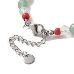 Charm-Armband aus Legierung mit Schneemann und Zuckerstange&nbsp;BJEW-TA00265