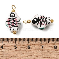 Pendentifs en porcelaine fait à la main&nbsp;PR-CBA0027-03G-04
