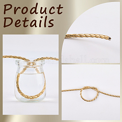 Cordon rond tressé en cuir synthétique pour bijoux&nbsp;OCOR-GF0004-96A-03